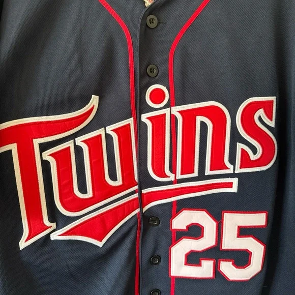 Majestic Navy Blue Twins Baseball Jersey
